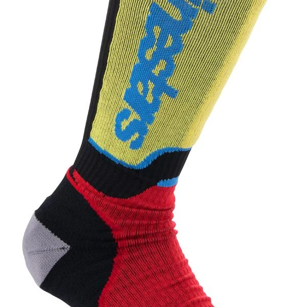 Alpinestars Plus Black Red Light Blue MX Socks - Image 2