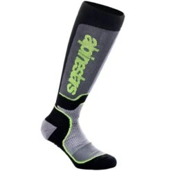 Alpinestars Plus Kids Black Grey Yellow Fluo MX Socks