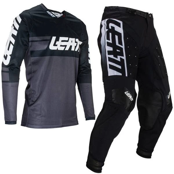 Leatt Moto 4.5 XFlow V24 Black Motocross Kit Combo