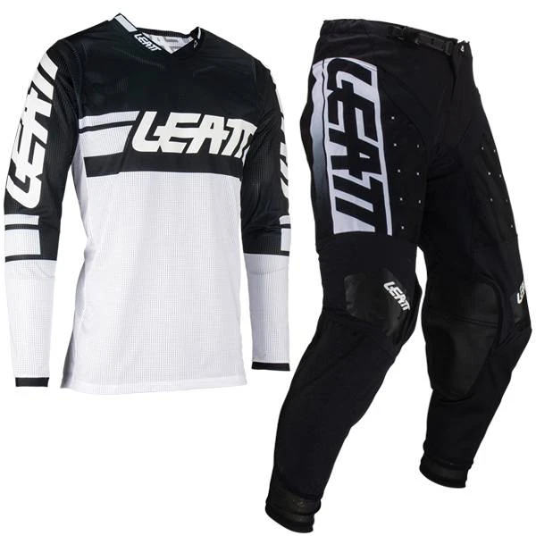 Leatt Moto 4.5 XFlow V24 White Motocross Kit Combo