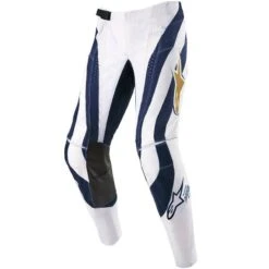 Alpinestars Techstar LE Dress Whites Tropical White Blue Gold Pants
