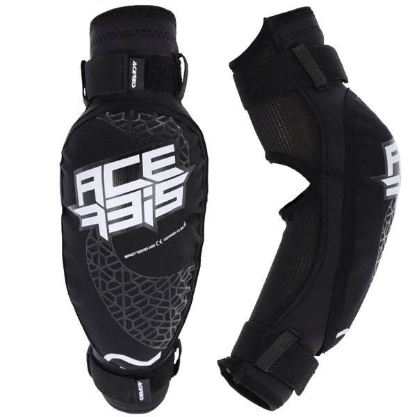 Acerbis Kids Soft Black White Elbow Guards - Image 3
