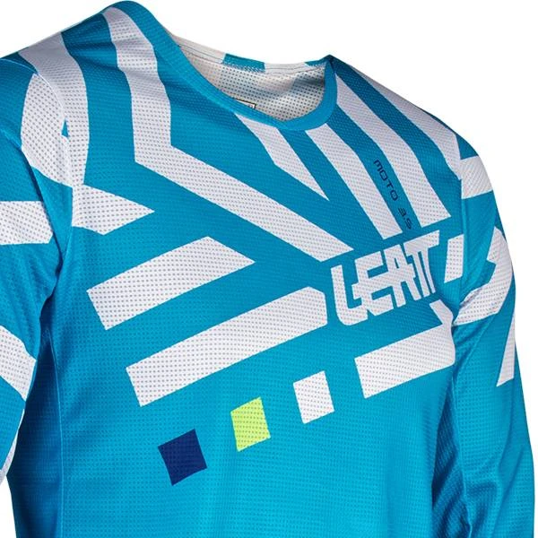 Leatt 3.5 Ride V24 Cyan Motocross Jersey - Image 2