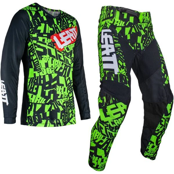 Leatt 3.5 Ride V24 Lime Motocross Kit Combo