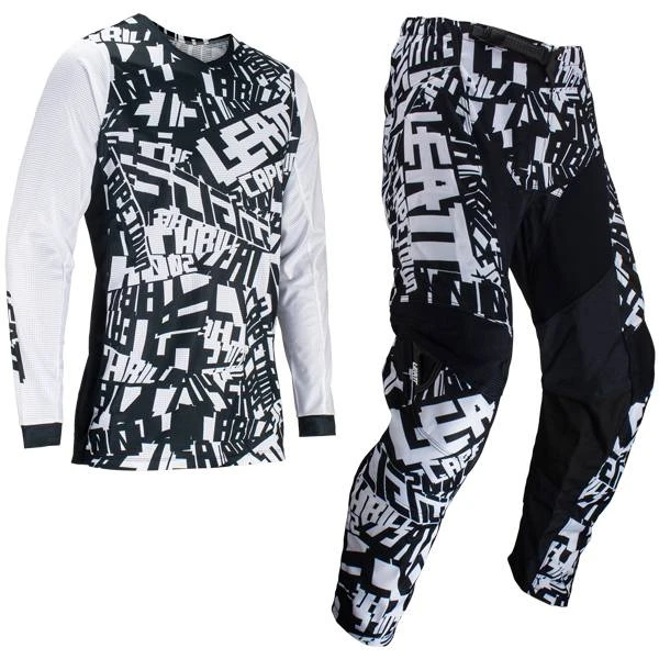 Leatt 3.5 Ride V24 White Motocross Kit Combo