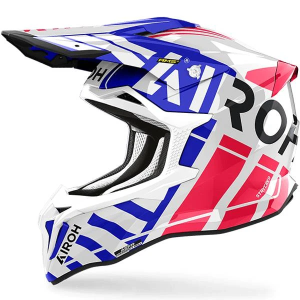 Airoh Strycker Brave Blue Red Gloss Helmet