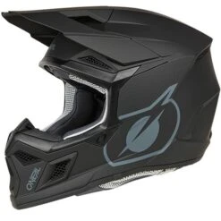 ONeal 3 Series V24 Solid Black Motocross Helmet