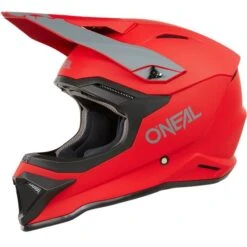 ONeal 1 Series V24 Solid Red Motocross Helmet